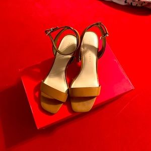 Nude strapy 3” heels. Worn one time.